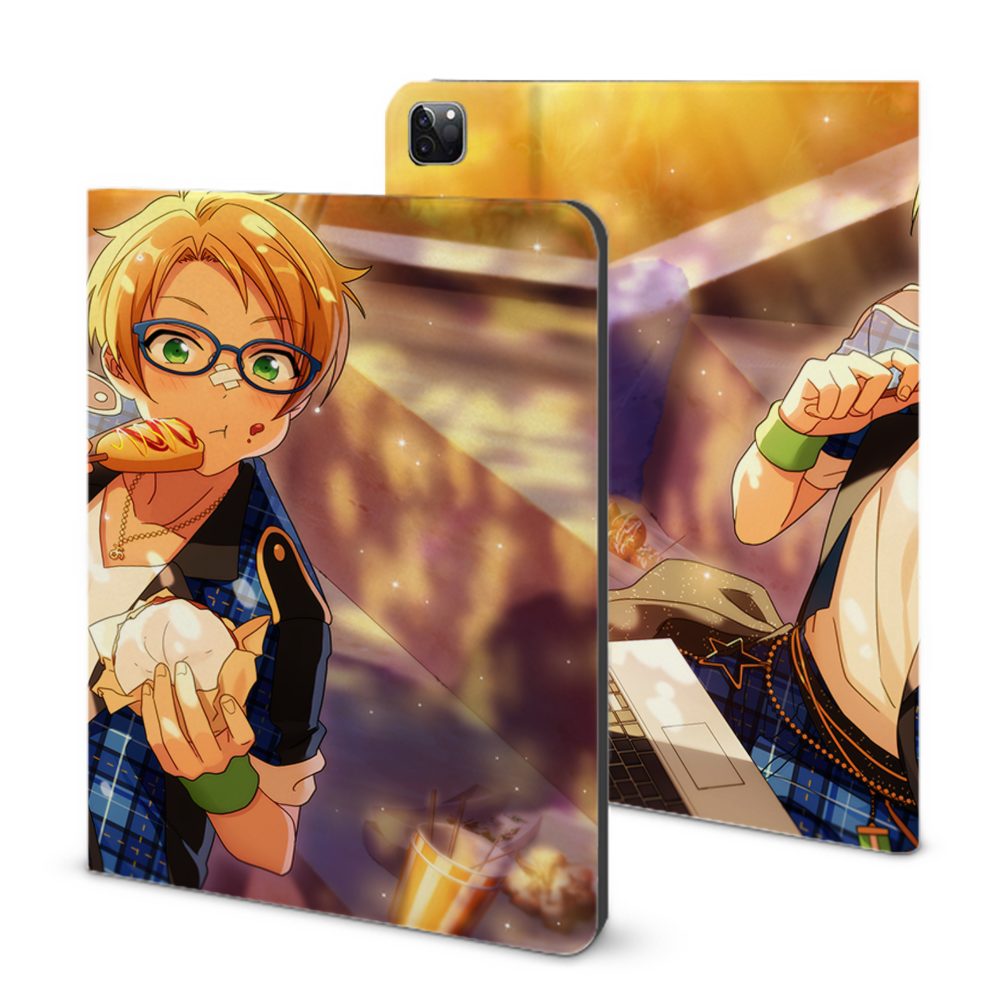 （画像用） あんさんぶるスターズ! Ensemble Stars IPad ケース ブック型 PUレザー TPU 耐衝撃 軽量 薄型 ペン収納なし 全面保護 IPad 各モデル対応